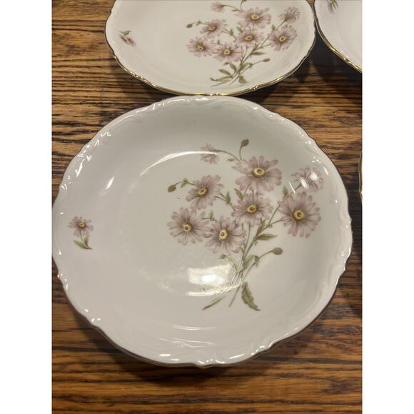 5 MITTERTEICH Bavaria Germany 7 7/8” DAISY BELL Coupe Soup Bowls Flower Right EX - Picture 5 of 9